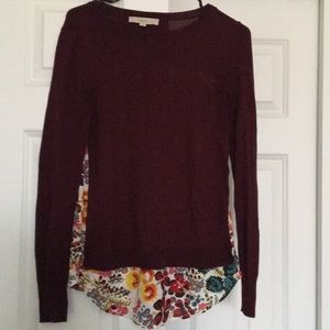 Loft mixed media sweater